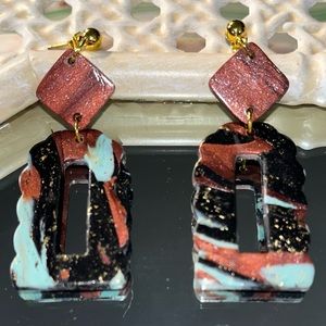 Handmade polymer clay earrings
